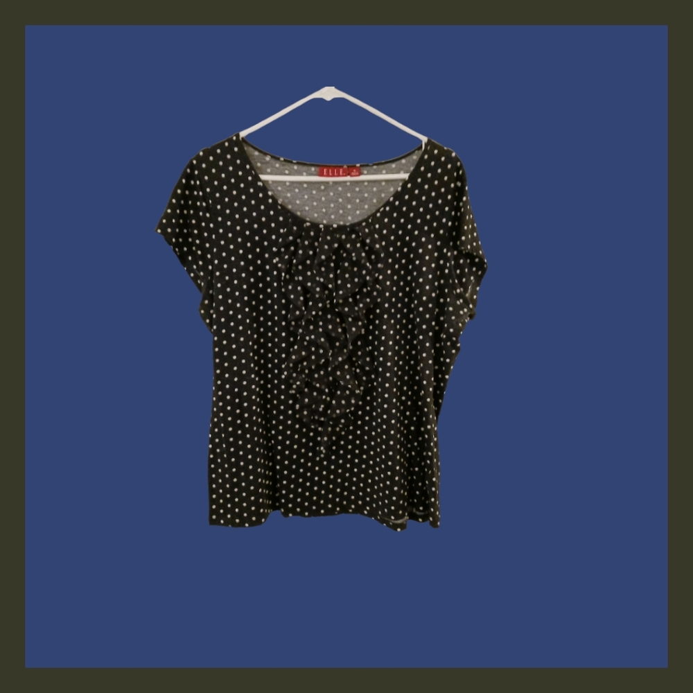 ELLE polka dot blouse XL